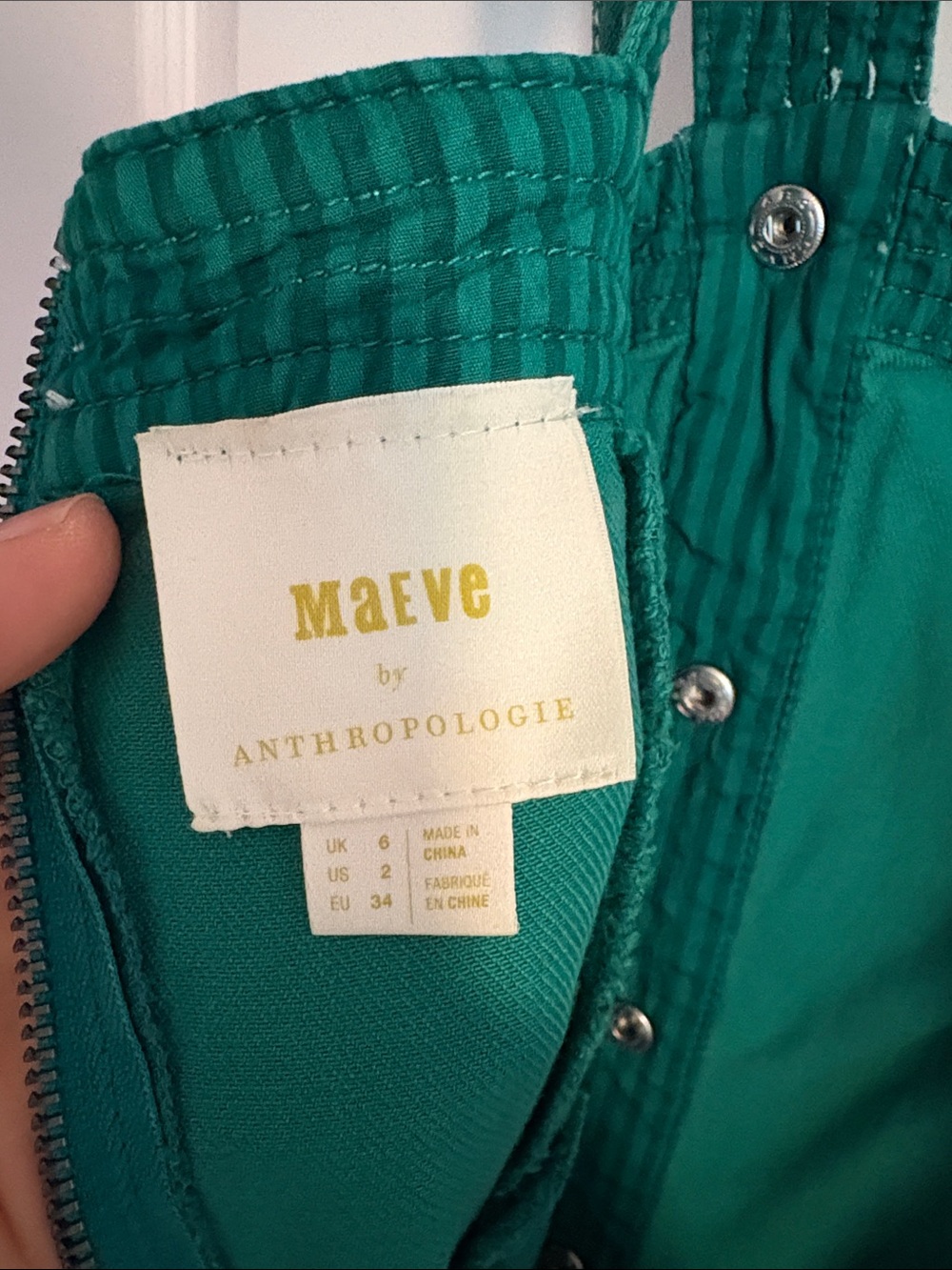 Maeve Emerald Green Button-Front Midi Dress - Picture 5 of 5